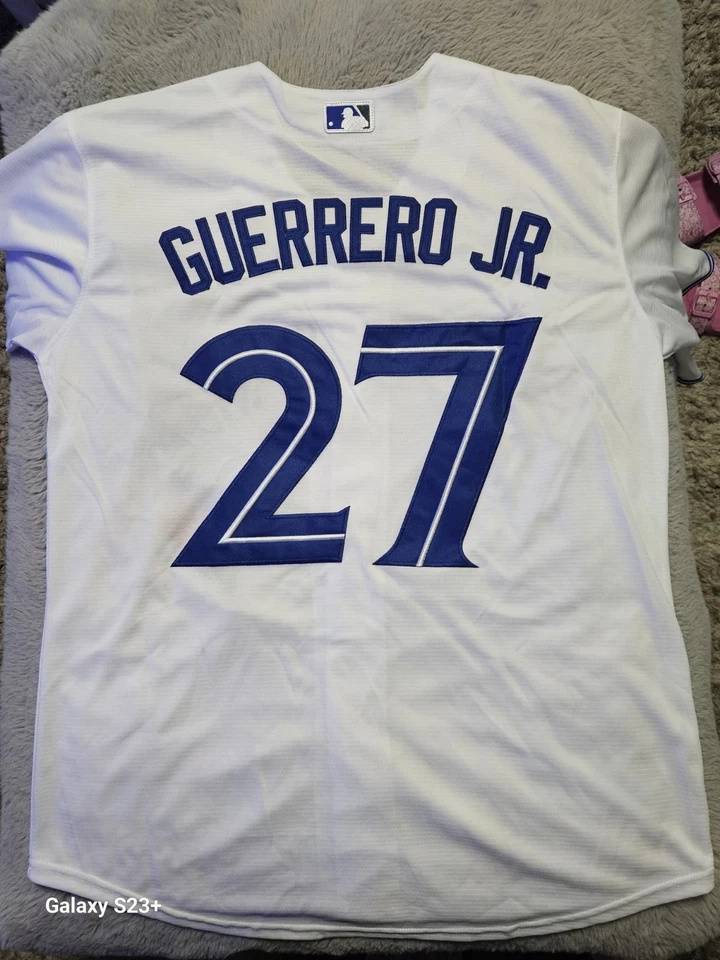 Camiseta deportiva Toronto Blue Jays Vladimir Guerrero Jr Nike blanca 2025 Serie Mundial MLB ✅ Foto 2 de 2