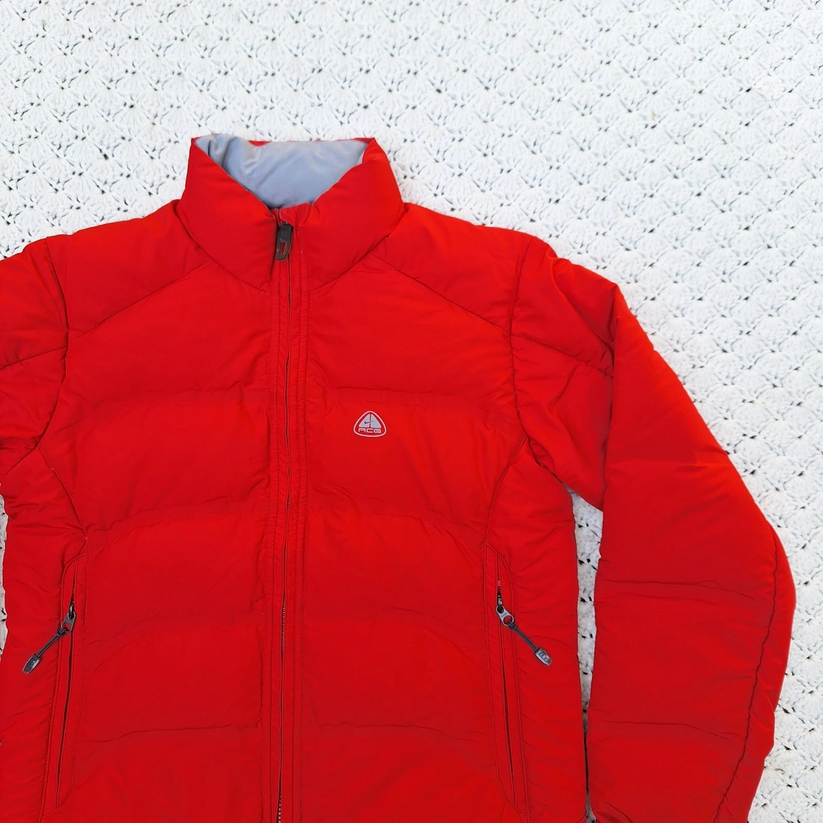Vtg Nike ACG Outer Layer 3 Womens Goose Down Puffer Jacket Red - Small
