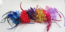Flower Feather Hair Fascinator on Headband Wedding Royal Ascot Races Bespoke