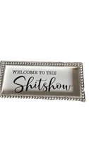 Welcome to The Shitshow Funny Wood Sign Wall Decor Farmhouse Home Humor