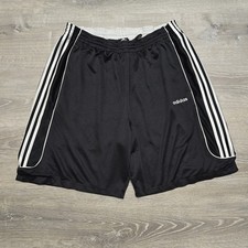 Vintage Adidas Shorts Mens XL Basketball Y2K 3 Stripe Dazzle Silky Shiny Baggy