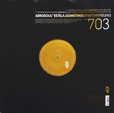 Aerosoul Feat Estela - Somtimes (Thats My Feeling) - Spanish 12'' Vinyl - 2006...