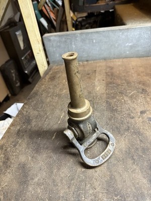 Vintage Rare PAT 2-11-1900 Akron Fireman Fire Dept Truck Hose Nozzle Brass USA