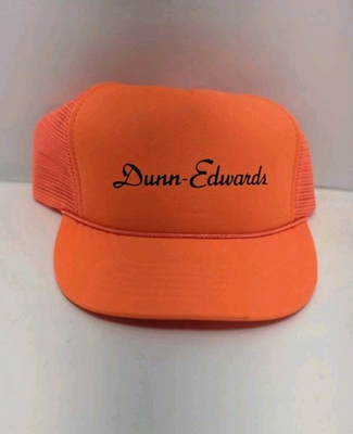 #ad Vintage Orange Adjustable Snapback Truckers Hat Cap DUNN EDWARDS By Headmost $24.88