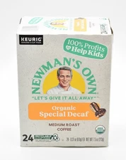 Newman's Own Organics Special Blend Decaf Coffee, Keurig K-Cup Pods, 24 Count