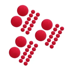 Set of 3 Red Clown Nose for Kids Sponge Party Decoration Foam Circus