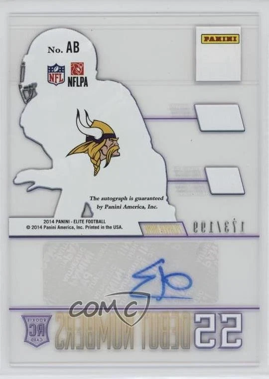 2014 Panini Elite Rookie Debut Numbers Signatures /199 Anthony Barr #AB Auto RC - Image 2 of 2