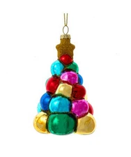 Kurt Adler 4" Balloon Ball Christmas Tree Ornament – Glass & Plastic