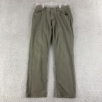 Theory Editor Chino Pants Mens Size 32 Green Straight Leg Casual Cotton Career