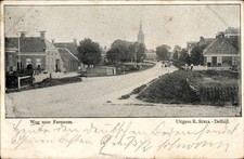 Ak Farmsum Delfzijl Groningen Niederlande, Straßenansicht - 4986725