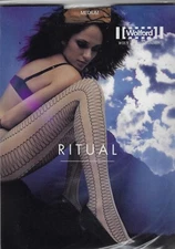 Wolford Ritual Tights, M, Gobi w/ Black Spiral Lines, RARE--One of a Kind