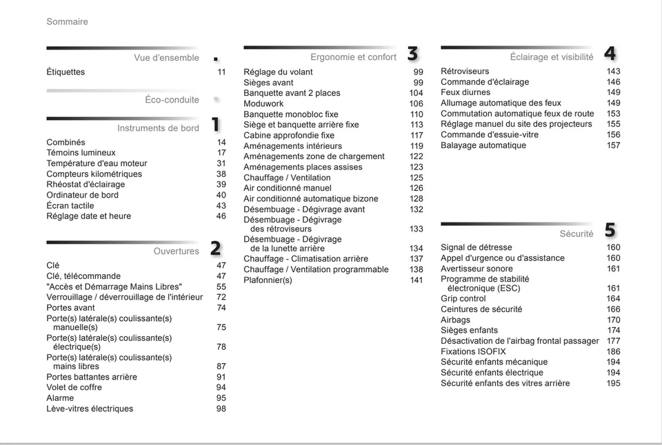 Peugeot Expert 2016 - 2020 10 Versions Notice d'Utilisation Français - Photo 3/4