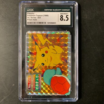 Pokemon Card Articuno VS Pikachu No. 144 Holo Prism Topsun VS CGC 8.5 NM/MINT+