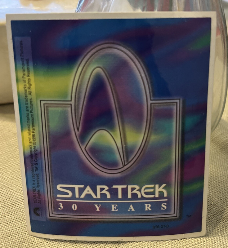 1997 Star Trek Sticker 30th Anniversary 2x3 Ds9 Voyager Enterprise  Next Gen