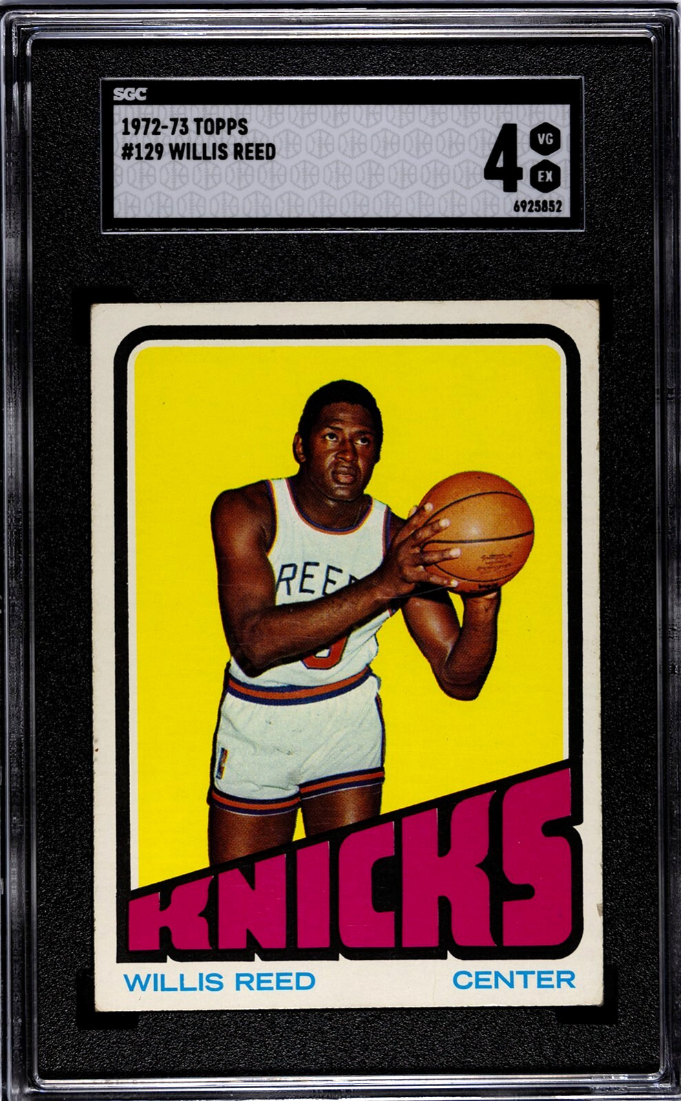 1972-73 TOPPS #129 WILLIS REED SGC 4