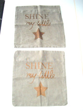 TOP Deko- Kissenhülle  > SHINE my little <  ca. 40 x 40 cm gold braun von Depot 