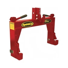 Tractor Quick Hitch Adapter, Cat 1, 2000lb Lift, Red Finish, Universal Fit