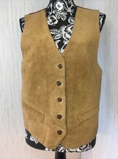 Vintage Arizona Jean Co. Brown Suede Leather Vest Large '90's Size large