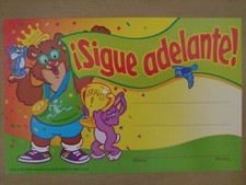 Spanish School Supplies: 30 "SIGUE ADELANTE " Espanol Recognition Awards  NEW