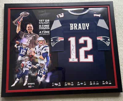 Autographed Tom Brady Patriots Authentic Nike Jersey Fanatics Framed 