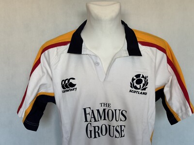Scotland 2006 white the famous grouse Rugby shirt jersey size L