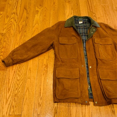 VTG Brooks Brothers Suede Leather Safari Field Jacket Coat Men's