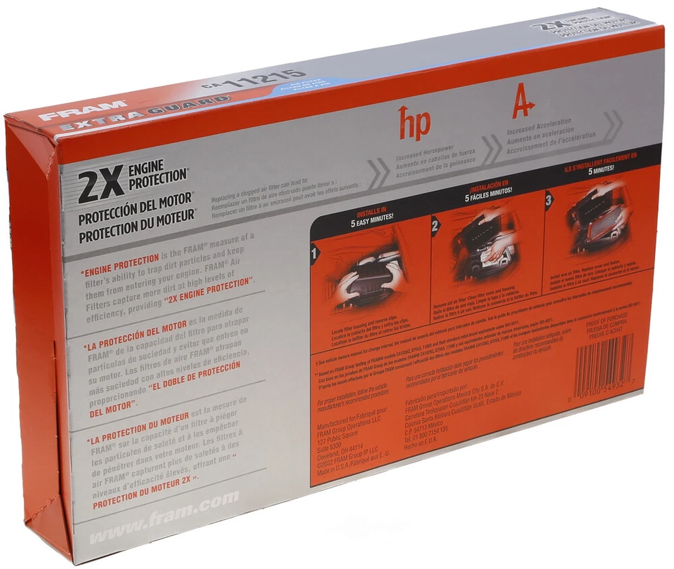 Filtro de aire para Nissan Versa Versa Note FRAM 2012-2019 Foto 4 de 4