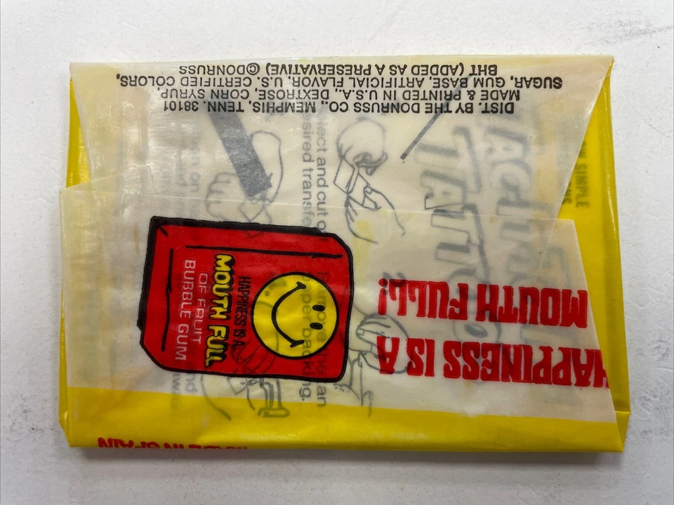 1981 Donruss USA "Spooky Tac It To Me Tattoos" Unopened Wax Pack - MADE in SPAIN - Image 4 of 4