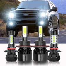 For Ford Expedition 2007 2008-2014 White Led Headlight Hi-low Fog Light Bulbs 4x