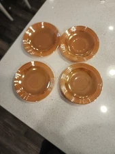 Vintage Fire King Peach Luster Plate Saucer 5.75" Lot Of 4 Coffee Plates