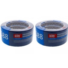 2 Blue Painters Clean Peel Masking Tape 33m x 48mm UV Resistant Long Last UK