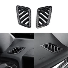 Carbon Fiber Style Front Air Vent Outlet Cover Trim For Genesis G80 DH 2017-2020