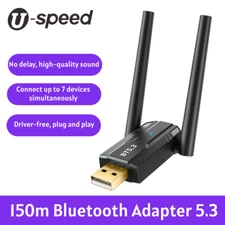 Bluetooth 5.3 Adapter Driver-Free USB External Audio Transmitter and Receiver