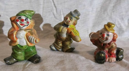 3 sehr alte Clownfiguren aus Keramik in Top Zustand - Bild 1 von 3