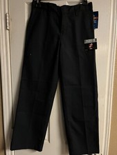Dickies Boy  s Flat Front Pant 12 Husky Straight Leg Adjustable Waist