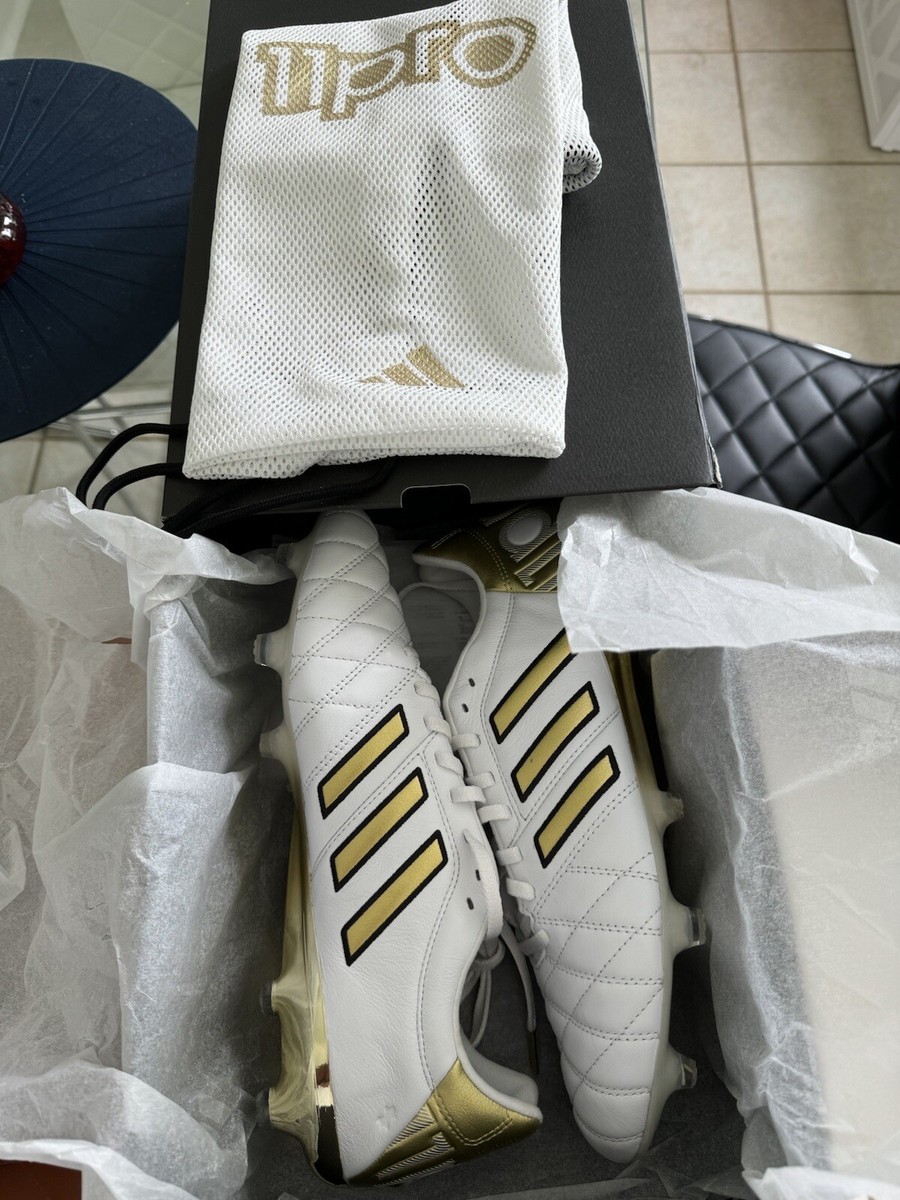 Size 12 - adidas Toni Kroos x 11Pro FG White Gold Metallic for