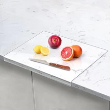Clear Cutting Board for Countertop, 18" x 16" Acrylic Kitchen Utensils NEW (8A)