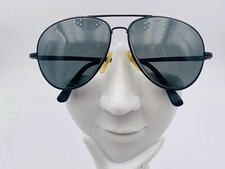Vintage Clear Water Matte Black Metal Pilot Sunglasses FRAMES ONLY
