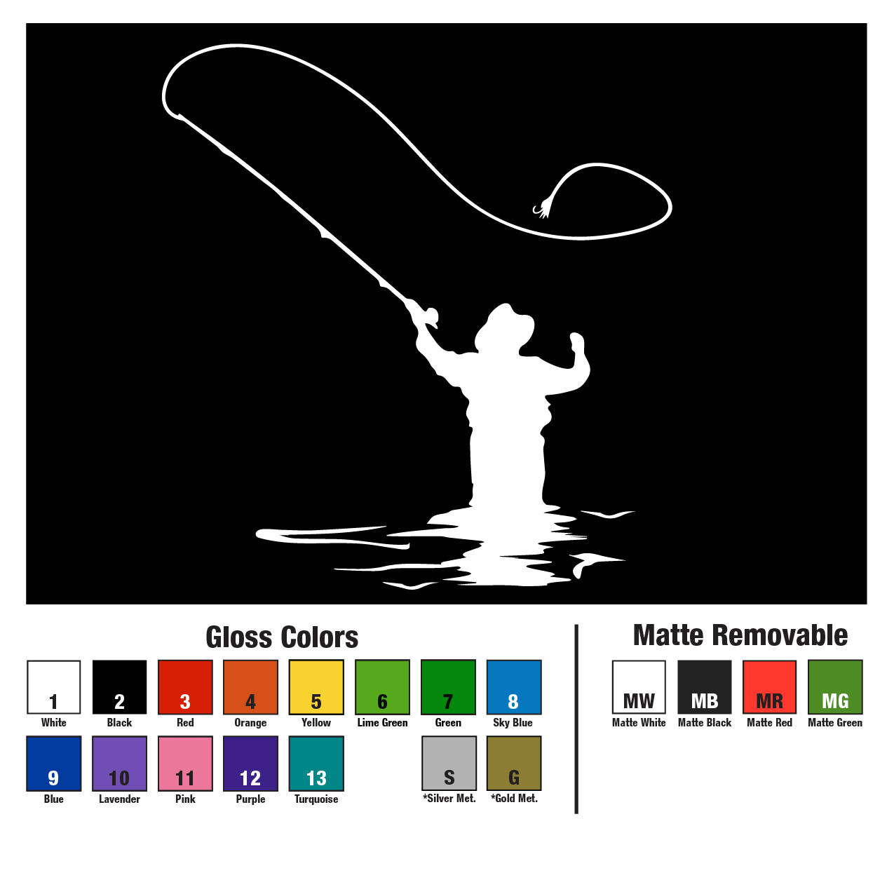 4.5inch Fly Fishing Decal Window Sticker Car Decor Fish Outdoors