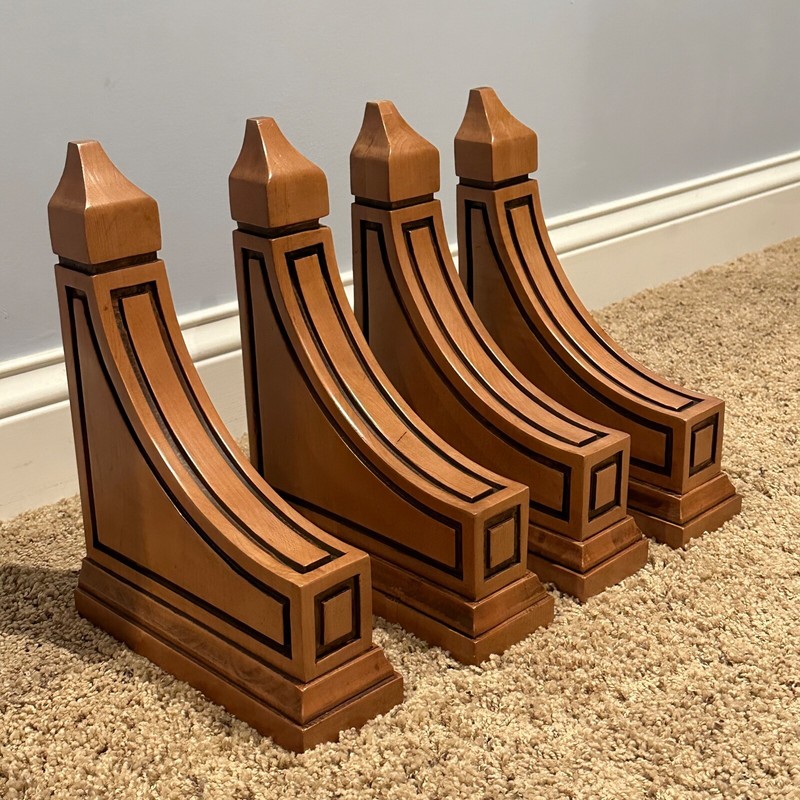 NEW Set of 5! Merillat Cabinetry Wooden Corbel Brackets Maple Solid Wood 12x9x3