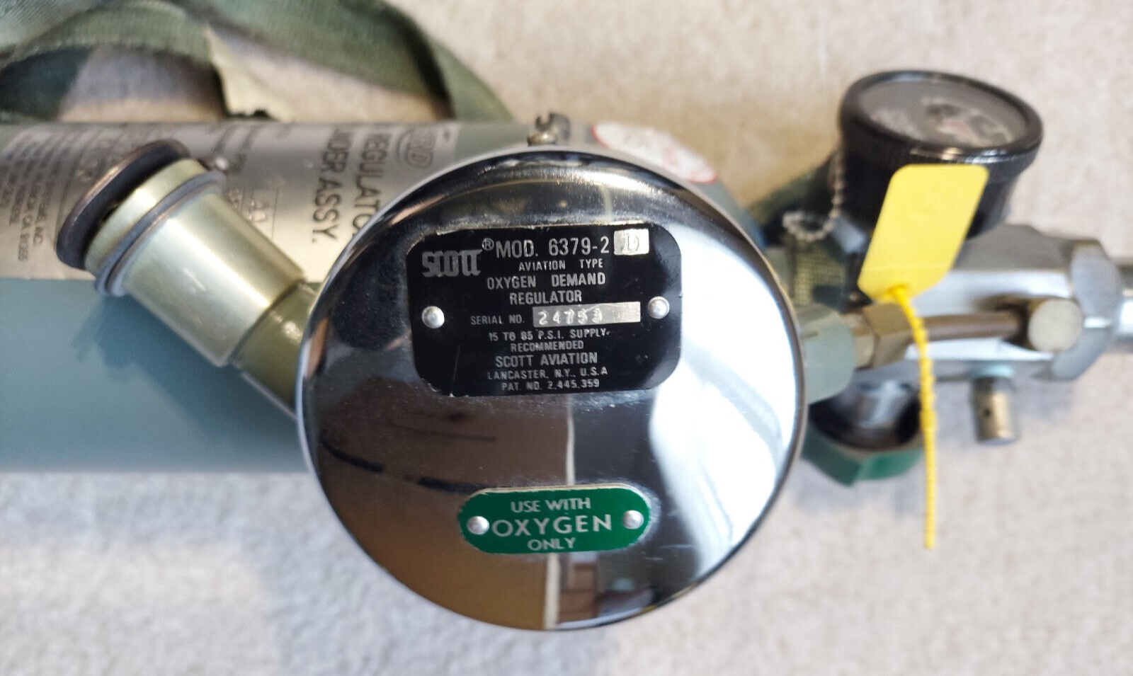 Scott Avox 56002C1A Aviation Breathing Oxygen Tank eBay