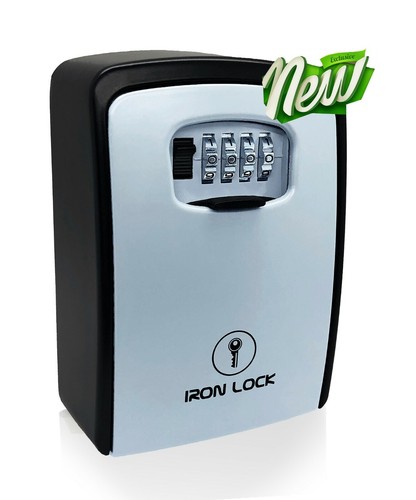 Iron Lock® - Key Lock Box Wall Mount for Keys 4 Digit Combination - Picture 13 of 63