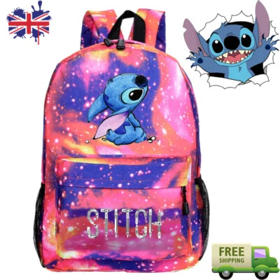 Lilo and Stitch Boys Girls School Bag Backpack Kids Travel Rucksack Lunch Bag UK