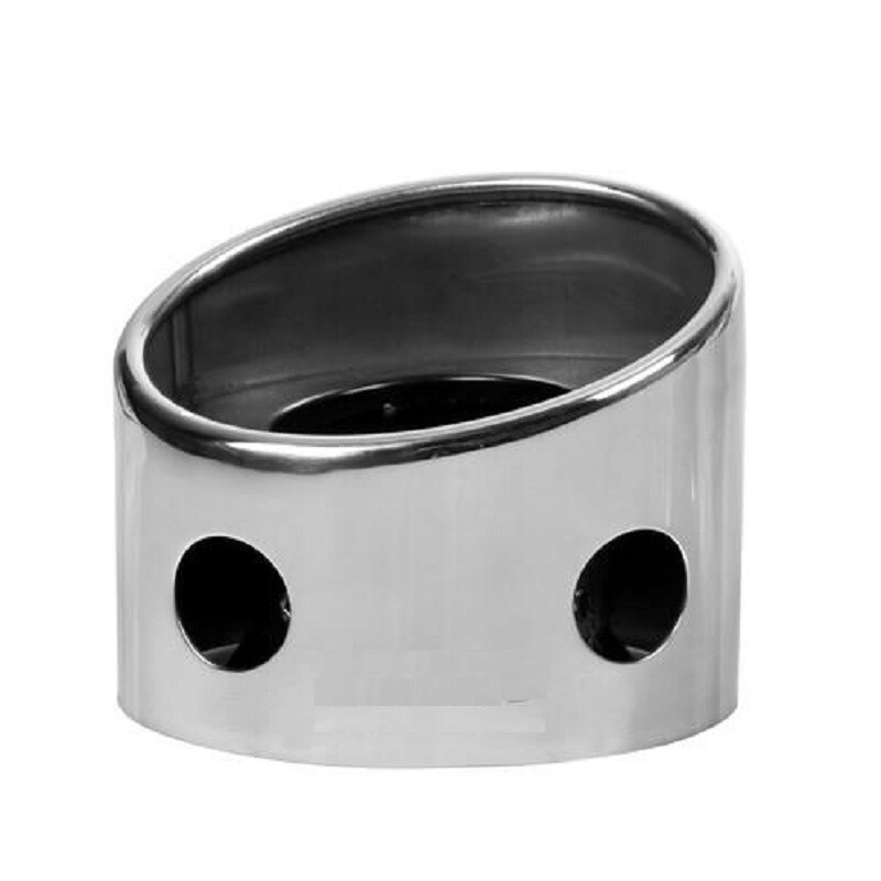 Universell Auspuffblende Doppelrohr Endrohr Edelstahl Auto Endrohrblenden Auspuffendrohr