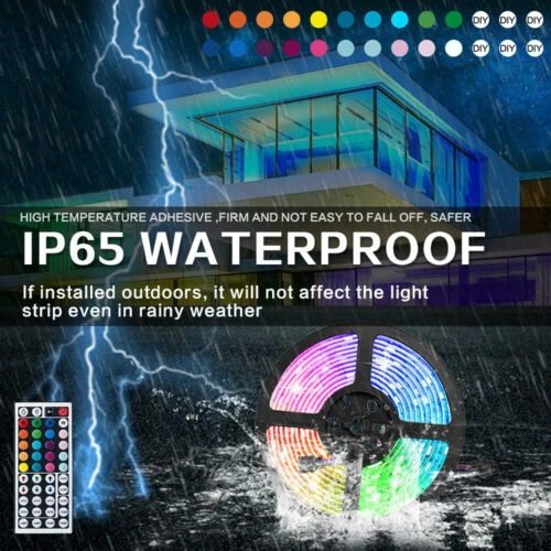 LED Strip Light Remote Fairy Light Room Party Waterproof 100FT Flexible 2835 RGB - Image 3 of 4