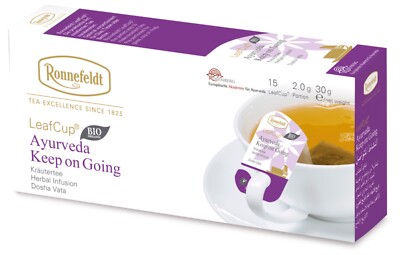 Ronnefeldt Leafcup  Ayurveda Keep on Going.  15 Premium herbal tea bags