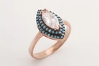 Turkish Jewelry Round Turquoise  Marquise Topaz 925 Sterling Silver Ring Size