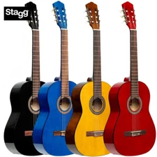 Stagg SCL50 3/4 Size Student Nylon Classical Acoustic Guitar - 4 COLORS