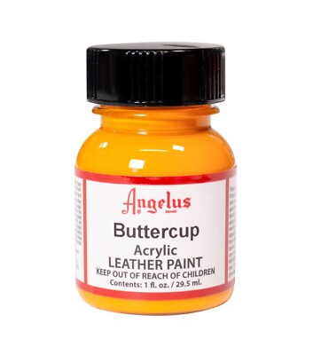 Angelus Acrylic Leather Paint Water Resistant  Buttercup  - 1 Fl.OZ 