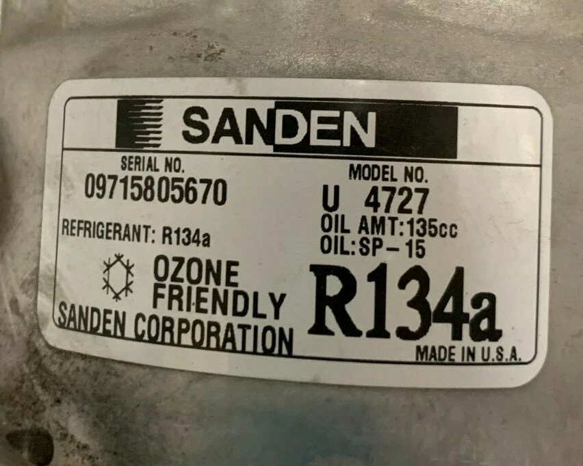 New Sanden Compressor U4727 for Jeep Cherokee Wagoneer Wrangler - Изображение 4 из 4